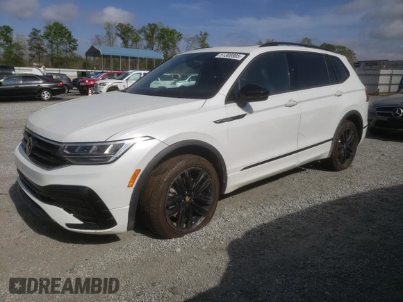 2022 Volkswagen Tiguan SE R-Line Black with VIN 3VVCB7AX8NM146180, listed as a Copart auction lot 51308985 with 49,198 mi miles and Salvage title. Bid and sale history available at DreamBid. Image 1.