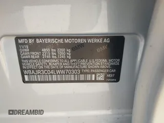 2020 BMW 5 Series 530i z VIN WBAJR3C04LWW70303, wystawiony jako IAAI lot #41887836 z przebiegiem 88 641 mil mil oraz . Historia ofert i sprzedaży dostępna na DreamBid. Obrazek 9.