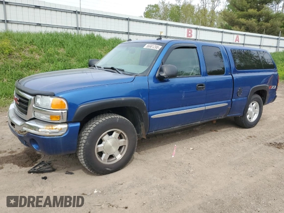 2004 GMC Sierra 1500 SLE z VIN 2GTEK19TX41104508, wystawiony jako Copart lot #56981295 z przebiegiem 180 252 mil mil oraz Czysty tytuł • Clean title. Historia ofert i sprzedaży dostępna na DreamBid. Obrazek 1.