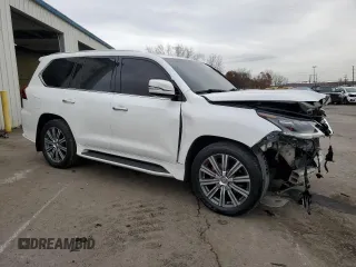 2017 Lexus LX with VIN JTJHY7AX7H4247677, listed as a Copart auction lot 80441714 with 76,656 mi miles and Salvage Title. Bid and sale history available at carsss.com. Image 4.