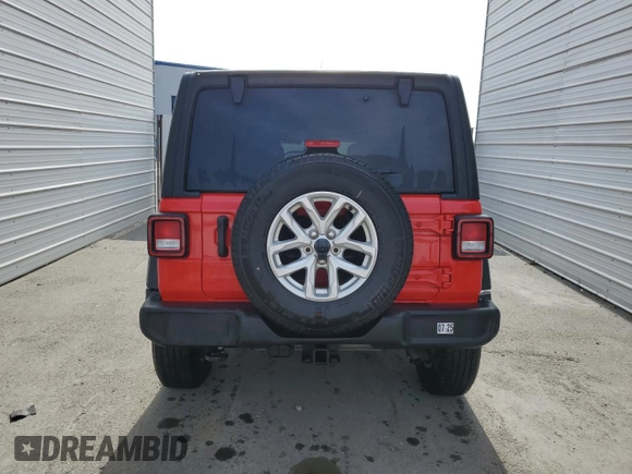 2023 Jeep Wrangler Sport S with VIN 1C4HJXDN5PW687059, listed as a Copart auction lot 56291725 with 23,611 mi miles and Non repairable. Bid and sale history available at DreamBid. Image 6.