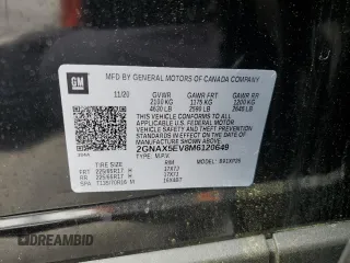 2021 Chevrolet Equinox LS with VIN 2GNAX5EV8M6120649, listed as a Copart auction lot 54083015 with 81,483 mi miles and Salvage title. Bid and sale history available at DreamBid. Image 13.