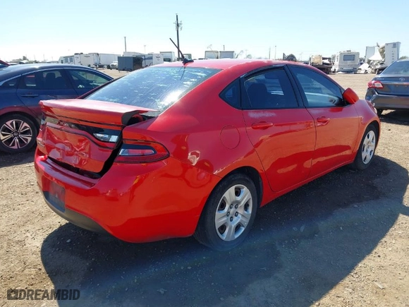 2016 Dodge Dart SE with VIN 1C3CDFAA1GD644030, listed as a IAAI auction lot 41656703 with 145,396 mi miles. Bid and sale history available at carsss.com. Image 4.