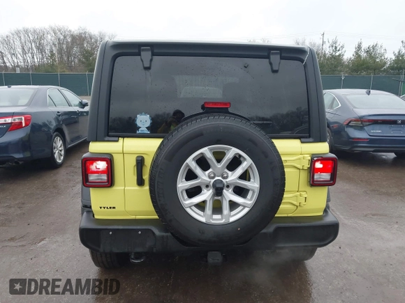 2023 Jeep Wrangler Sport with VIN 1C4HJXDG9PW631109, listed as a IAAI auction lot 41149861 with 27,570 mi miles and . Bid and sale history available at DreamBid. Image 16.