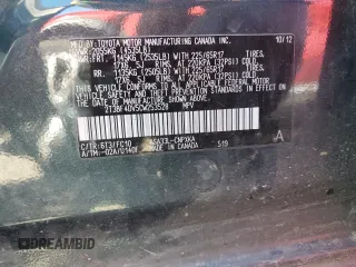 2012 Toyota RAV4 с VIN 2T3BF4DV5CW253528, выставлен на аукционе Copart как лот 45961295 с пробегом 105 679 миль миль и Списание • Salvage title. История ставок и продаж доступна на DreamBid. Изображение 13.