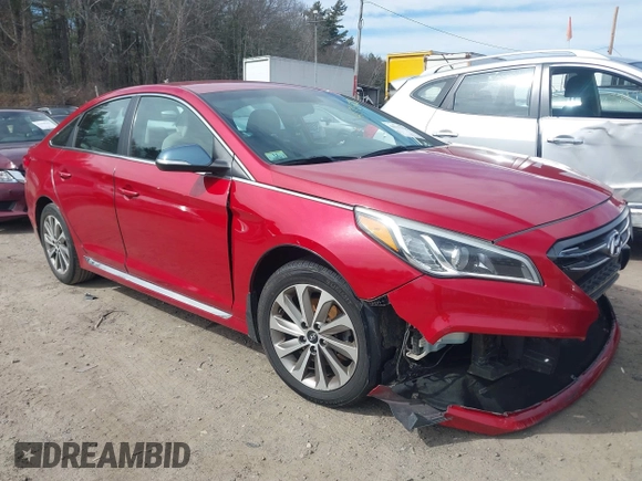 2017 Hyundai Sonata Sport with VIN 5NPE34AF9HH451174, listed as a IAAI auction lot 41732736 with 95,937 mi miles. Bid and sale history available at carsss.com. Image 1.