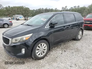 2016 Kia Sedona SX with VIN KNDMC5C11G6153598, listed as a Copart auction lot 51594285 with 151,312 mi miles and Salvage Title. Bid and sale history available at carsss.com. Image 1.