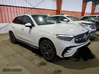 2025 Mercedes-Benz GLC with VIN W1NKM4HB0SF252124, listed as a Copart auction lot 44888245 with 397 mi miles and Salvage Title. Bid and sale history available at carsss.com. Image 4.