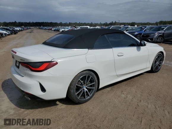 2024 BMW 4 Series 430i z VIN WBA23AT04RCN54796, wystawiony jako Copart lot #87837505 z przebiegiem 24 341 mil mil oraz Szkody całkowita. Historia ofert i sprzedaży dostępna na DreamBid. Obrazek 3.