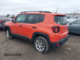 2021 Jeep Renegade Upland Edition with VIN ZACNJDAB4MPN34528, listed as a IAAI auction lot 41739558 with 37,968 mi miles. Bid and sale history available at carsss.com. Image 3.