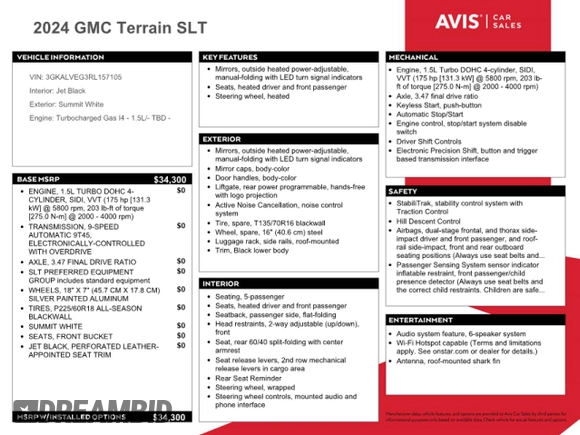 2024 GMC Terrain SLT с VIN 3GKALVEG3RL157105, выставлен на аукционе Copart как лот 58046825 с пробегом 32 700 миль миль и На запчасти • Non repairable. История ставок и продаж доступна на DreamBid. Изображение 13.