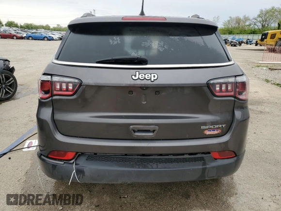 2019 Jeep Compass Sport with VIN 3C4NJCAB1KT847992, listed as a Copart auction lot 54329705 with 101,303 mi miles and Salvage title. Bid and sale history available at DreamBid. Image 6.