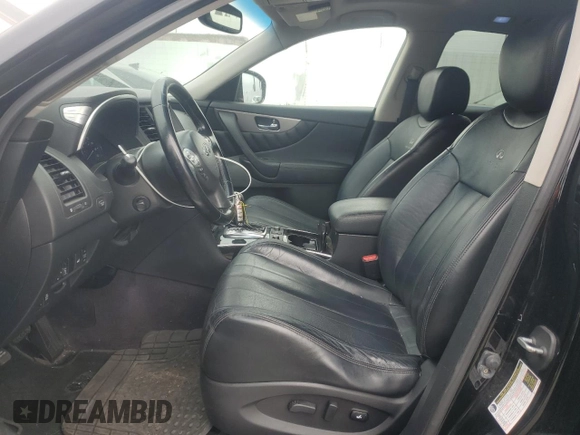 2014 Infiniti QX70 with VIN JN8CS1MW0EM412578, listed as a Copart auction lot 49091955 with 157,580 mi miles and Salvage title. Bid and sale history available at DreamBid. Image 7.