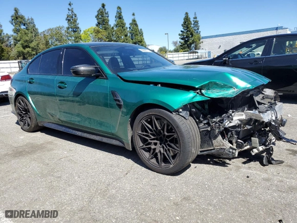 2024 BMW M3 Competition xDrive with VIN WBS43AY04RFR61948, listed as a Copart auction lot 50260775 with 26,626 mi miles and Salvage Title. Bid and sale history available at carsss.com. Image 4.