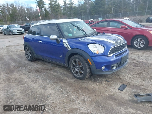 2014 MINI Paceman S with VIN WMWSS7C51EWN72179, listed as a IAAI auction lot 41823211 with 117,151 mi miles and . Bid and sale history available at DreamBid. Image 1.