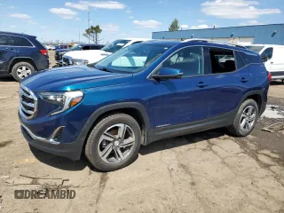 2020 GMC Terrain SLT with VIN 3GKALVEVXLL166504, listed as a Copart auction lot 52864615 with 63,738 mi miles and Salvage title. Bid and sale history available at DreamBid. Image 1.
