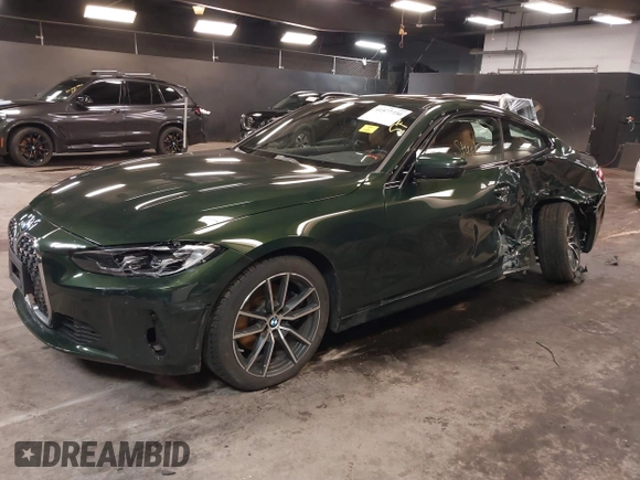2022 BMW 4 Series 430i xDrive with VIN WBA73AP04NCK88044, listed as a IAAI auction lot 41577730 with 28,907 mi miles and . Bid and sale history available at DreamBid. Image 20.