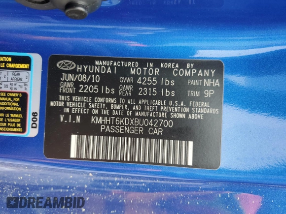 2011 Hyundai Genesis Coupe z VIN KMHHT6KDXBU042700, wystawiony jako Copart lot #50153545 z przebiegiem 143 878 mil mil oraz Szkoda całkowita • Salvage title. Historia ofert i sprzedaży dostępna na DreamBid. Obrazek 13.
