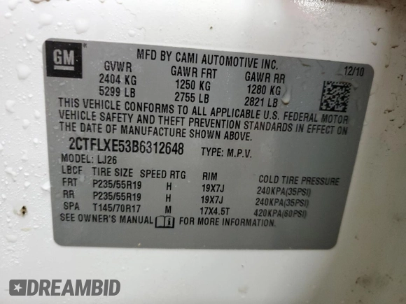 2011 GMC Terrain SLT-2 with VIN 2CTFLXE53B6312648, listed as a Copart auction lot 85468614 with 196,889 mi miles and Clean Title. Bid and sale history available at carsss.com. Image 13.
