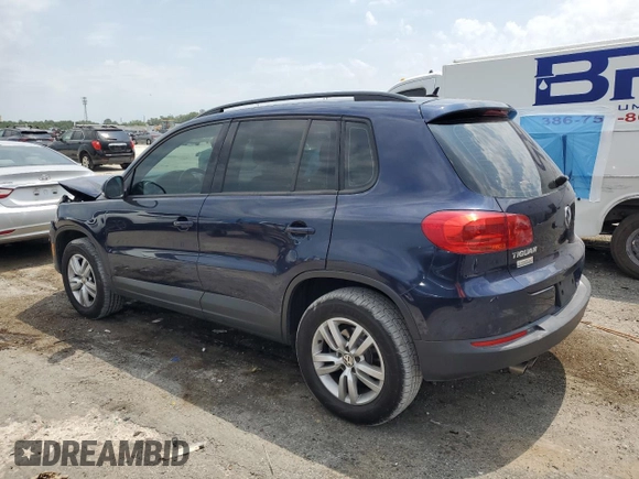 2016 Volkswagen Tiguan S с VIN WVGAV7AX7GW606280, выставлен на аукционе Copart как лот 62491995 с пробегом 69 838 миль миль и Списание • Salvage title. История ставок и продаж доступна на DreamBid. Изображение 2.