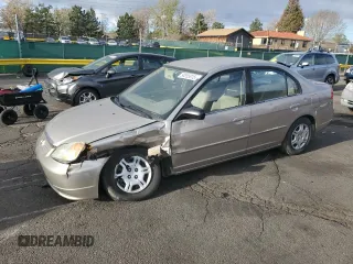 2002 Honda Civic LX with VIN 1HGES16582L007564, listed as a Copart auction lot 54955815 with 106,271 mi miles and Clean Title. Bid and sale history available at carsss.com. Image 1.