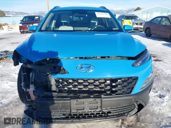 2023 Hyundai Kona SEL with VIN KM8K6CAB3PU956256, listed as a IAAI auction lot 41286226 with 24,973 mi miles. Bid and sale history available at carsss.com. Image 13.