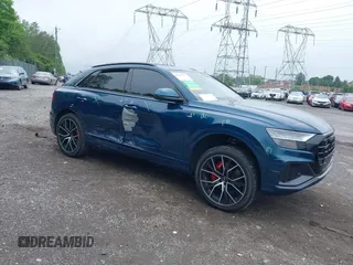 2022 Audi Q8 Prestige with VIN WA1FVBF18ND023396, listed as a IAAI auction lot 42281407 with 23,833 mi miles and . Bid and sale history available at DreamBid. Image 1.