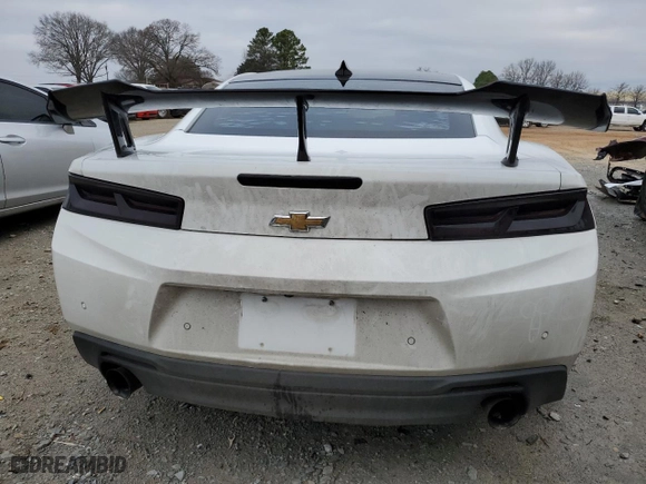2016 Chevrolet Camaro 2LT with VIN 1G1FD1RSXG0129424, listed as a Copart auction lot 86807184 with 108,442 mi miles and Salvage Title. Bid and sale history available at carsss.com. Image 6.
