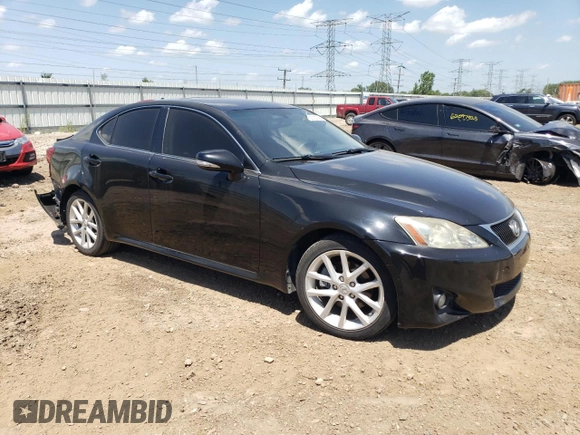 2012 Lexus IS 250 with VIN JTHBF5C25C5180261, listed as a Copart auction lot 62020035 with 157,465 mi miles and Salvage title. Bid and sale history available at DreamBid. Image 4.