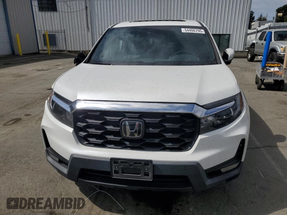 2022 Honda Passport EX-L with VIN 5FNYF7H57NB005568, listed as a Copart auction lot 54406795 with 25,681 mi miles and Salvage title. Bid and sale history available at DreamBid. Image 5.