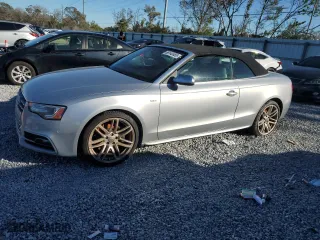 2015 Audi S5 Premium Plus with VIN WAUCGAFH3FN001602, listed as a Copart auction lot 88142485 with 71,090 mi miles and Salvage Title. Bid and sale history available at carsss.com. Image 1.