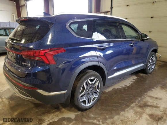 2023 Hyundai Santa Fe Hybrid SEL Premium with VIN 5NMS3DA15PH011617, listed as a Copart auction lot 52134155 with 12,912 mi miles and Salvage Title. Bid and sale history available at carsss.com. Image 3.