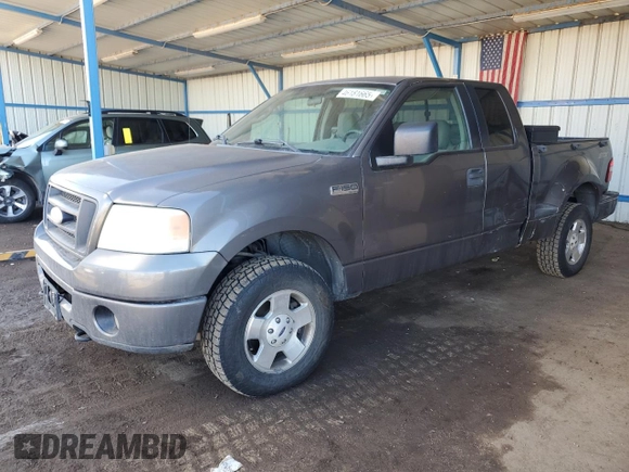2006 Ford F-150 STX with VIN 1FTRX04W56KD82864, listed as a Copart auction lot 46181665 with 214,056 mi miles and Salvage Title. Bid and sale history available at carsss.com. Image 1.