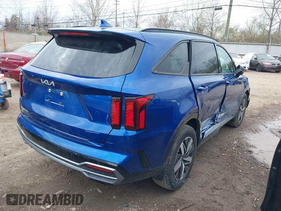 2023 Kia Sorento S with VIN 5XYRL4LC5PG161153, listed as a IAAI auction lot 41905244 with 23,912 mi miles and . Bid and sale history available at DreamBid. Image 4.