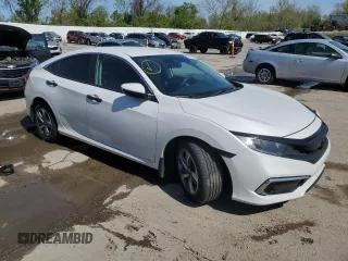 2019 Honda Civic LX with VIN 2HGFC2F66KH585479, listed as a Copart auction lot 53737065 with 65,124 mi miles and Salvage Title. Bid and sale history available at DreamBid. Image 4.