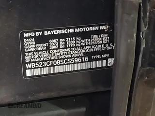 2025 BMW iX xDrive50 z VIN WB523CF08SCS59616, wystawiony jako IAAI lot #41666047 z przebiegiem 3 629 mil mil oraz . Historia ofert i sprzedaży dostępna na DreamBid. Obrazek 9.