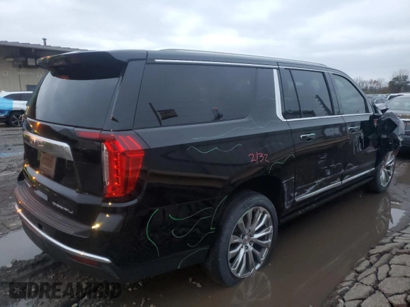 2022 GMC Yukon XL Denali with VIN 1GKS2JKT8NR211969, listed as a Copart auction lot 81858004 with 176,693 mi miles and Salvage Title. Bid and sale history available at carsss.com. Image 3.
