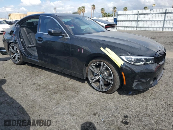 2020 BMW 3 Series 330i with VIN 3MW5R1J08L8B32611, listed as a Copart auction lot 50619825 with 22,277 mi miles and Salvage Title. Bid and sale history available at carsss.com. Image 4.