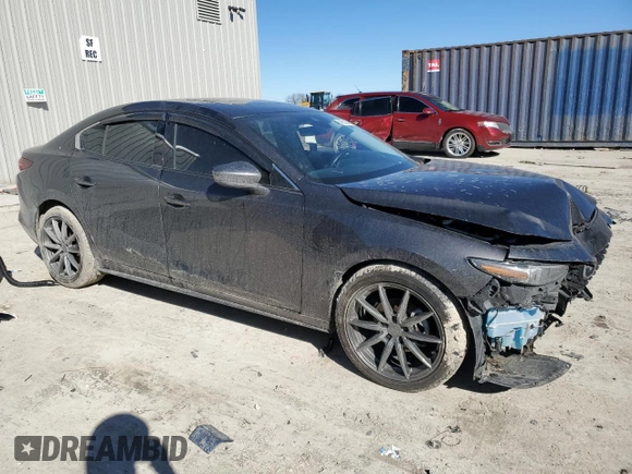2019 Mazda 3 Premium with VIN 3MZBPAEM0KM105138, listed as a Copart auction lot 47826545 with 86,929 mi miles and Salvage Title. Bid and sale history available at DreamBid. Image 4.