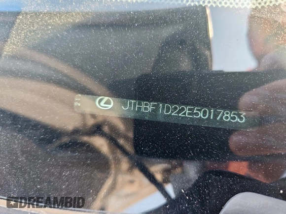 2014 Lexus IS 250 with VIN JTHBF1D22E5017853, listed as a Copart auction lot 61137905 with 142,003 mi miles and Salvage title. Bid and sale history available at DreamBid. Image 12.