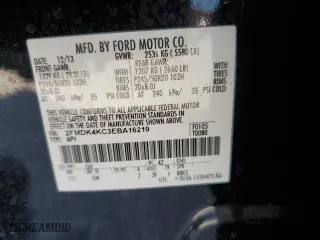 2014 Ford Edge Limited with VIN 2FMDK4KC3EBA16219, listed as a Copart auction lot 46168365 with 57,775 mi miles and Salvage Title. Bid and sale history available at carsss.com. Image 14.
