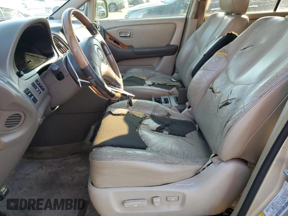 2002 Lexus RX 300 with VIN JTJGF10U820139993, listed as a Copart auction lot 70506374 with 228,629 mi miles and Salvage Title. Bid and sale history available at carsss.com. Image 7.
