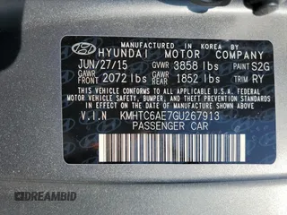 2016 Hyundai Veloster Turbo with VIN KMHTC6AE7GU267913, listed as a Copart auction lot 68070083 with 105,863 mi miles. Bid and sale history available at carsss.com. Image 13.