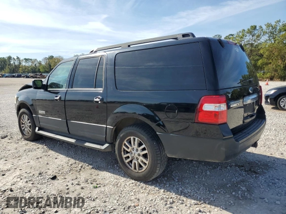 2007 Ford Expedition EL XLT with VIN 1FMFK15507LA16752, listed as a Copart auction lot 82691904 with 121,370 mi miles and Salvage Title. Bid and sale history available at carsss.com. Image 2.