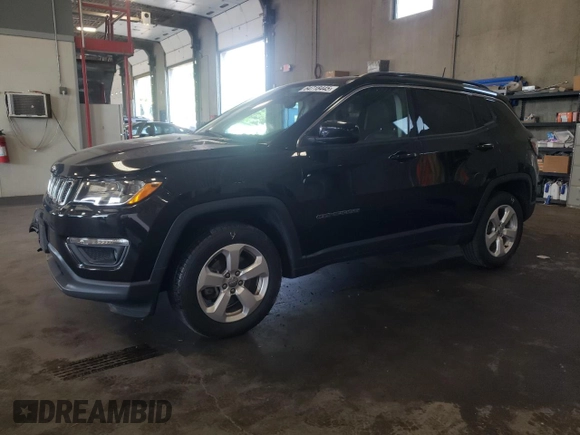 2018 Jeep Compass Latitude with VIN 3C4NJDBB0JT180531, listed as a Copart auction lot 64718445 with 45,407 mi miles and Salvage title. Bid and sale history available at DreamBid. Image 1.