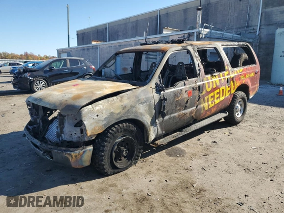 2005 Ford Excursion Special Serv z VIN 1FMSU41P15EC25081, wystawiony jako Copart lot #76703614 z przebiegiem Nie podano mil oraz Nie do naprawy • Non repairable. Historia ofert i sprzedaży dostępna na DreamBid. Obrazek 1.
