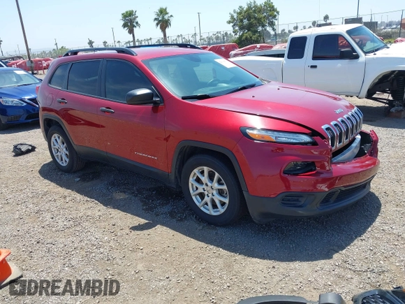 2016 Jeep Cherokee Sport with VIN 1C4PJLAB8GW216912, listed as a IAAI auction lot 42336479 with 104,396 mi miles and . Bid and sale history available at DreamBid. Image 1.