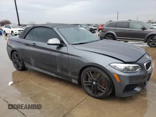 2018 BMW 2 Series M240i with VIN WBA2N1C54JVC28823, listed as a Copart auction lot 89012725 with 81,576 mi miles and Salvage Title. Bid and sale history available at carsss.com. Image 4.