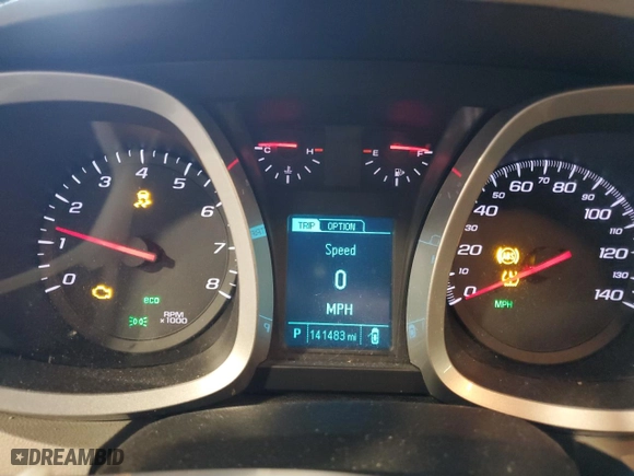 2014 Chevrolet Equinox LT with VIN 1GNFLFEK9EZ105600, listed as a Copart auction lot 46159815 with 141,483 mi miles and Salvage Title. Bid and sale history available at carsss.com. Image 9.