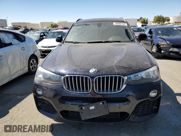 2015 BMW X3 xDrive28d with VIN 5UXWY3C55F0F83896, listed as a Copart auction lot 70690134 with 119,581 mi miles and Salvage Title. Bid and sale history available at carsss.com. Image 5.
